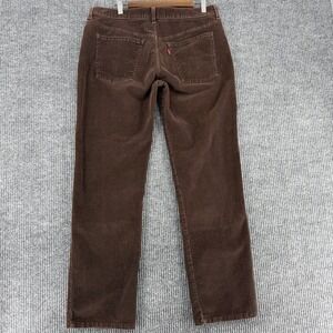 Vintage Levi's 505 Straight Leg Corduroy Pants Women's 14M Brown Y2K 36x30